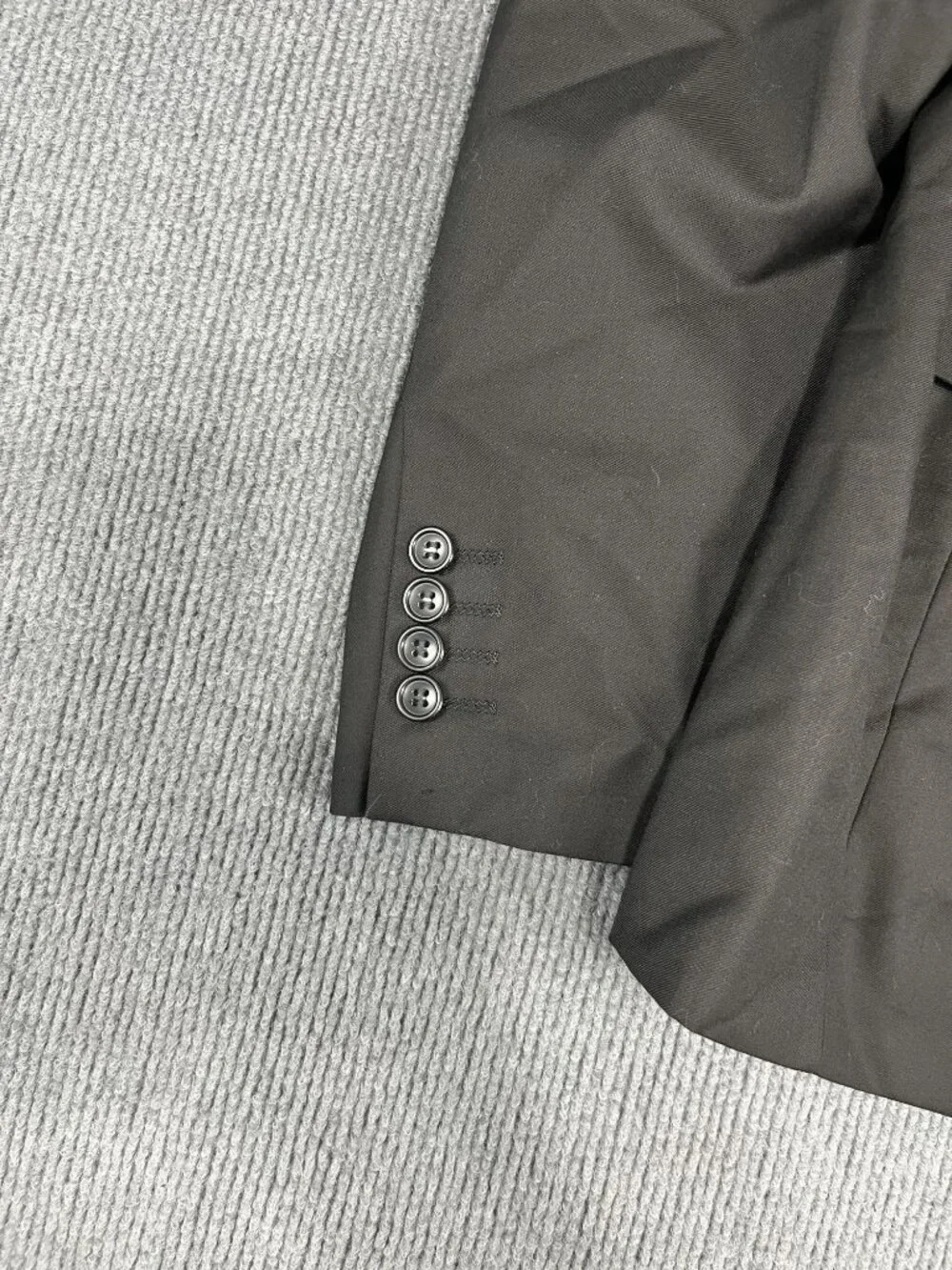 Mogu Mens Black Double-Breasted Blazer 42 NWT
